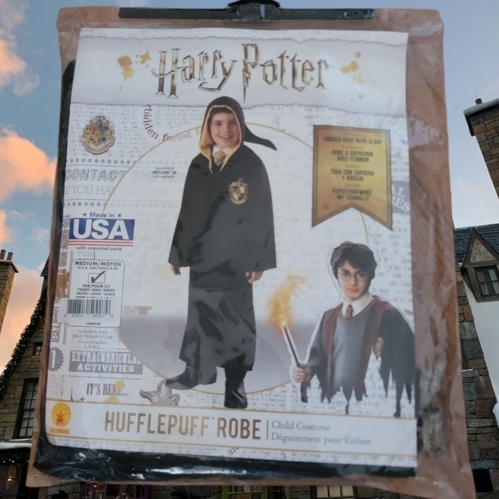 𝅺Harry Potter Hufflepuff Hogwarts Medium 8/10 Robe  Wizard cosplay - Picture 5 of 8